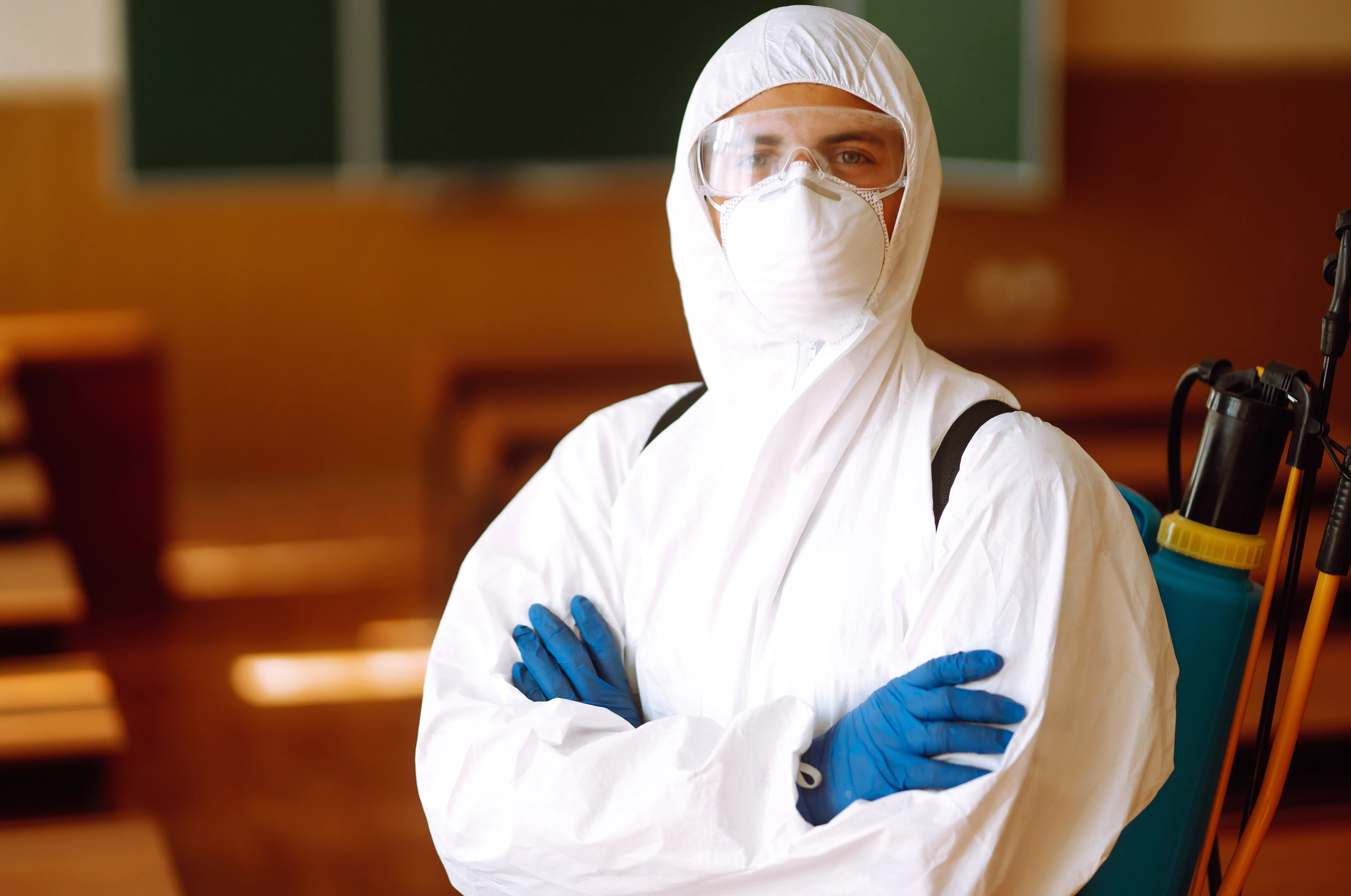 Squad Pest Control Pros technician in Dubai